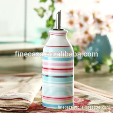 Elegant Ceramic Olive Oil Bottle of Mary Garden